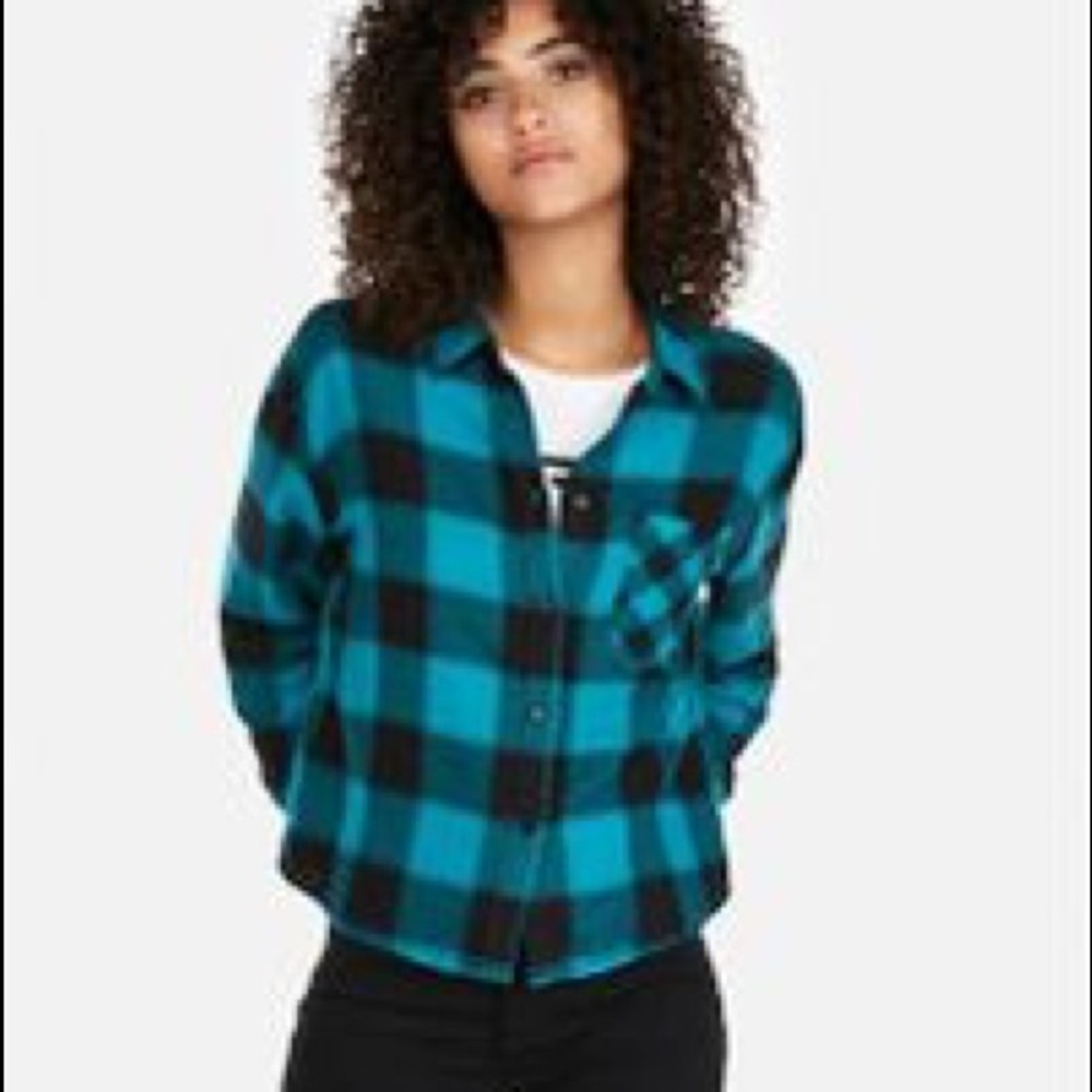 NWT flannel crop top